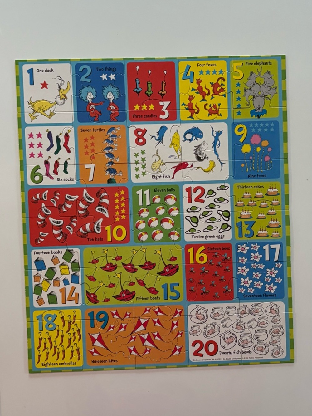 Dr. Seuss floor puzzle counting from 1 to 20